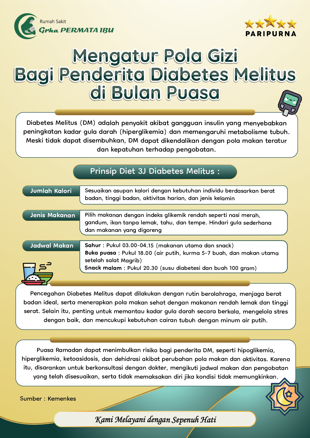 Mengatur Pola Gizi Bagi Penderita Diabetes Melitus di Bulan Puasa